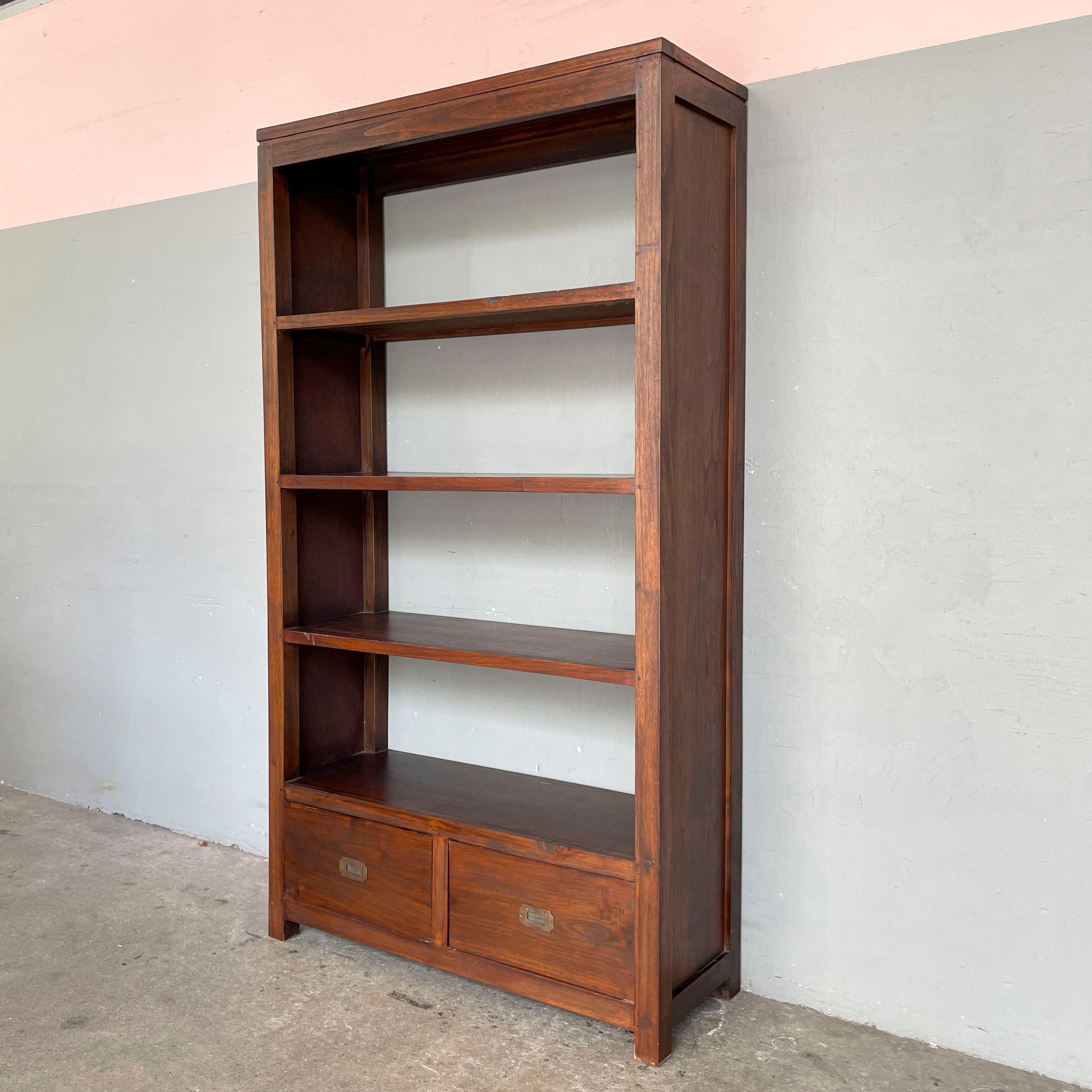 4-Tier Open Shelf with 2 Drawers