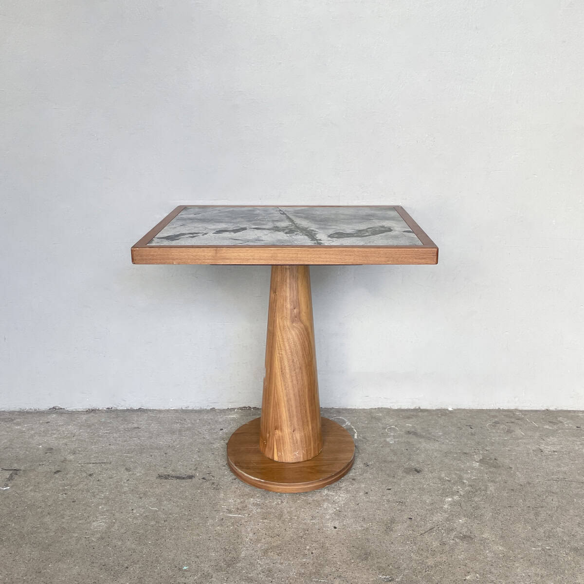 Small Square Marble Top Pedestal Table (75 x 60cm)