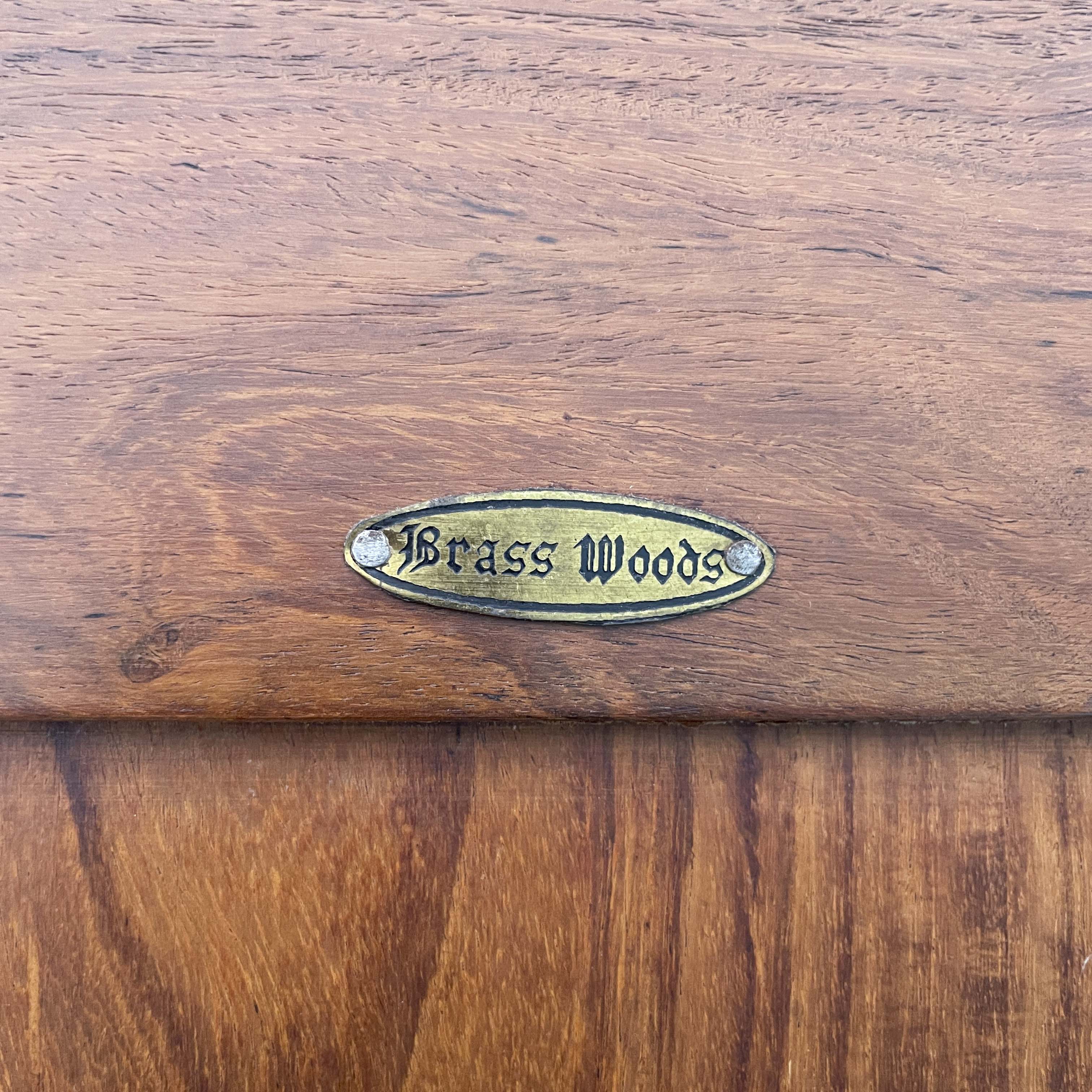 Indian Rosewood Shelving Unit with Brass Inlay