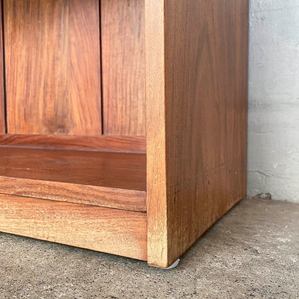 Indian Rosewood Shelving Unit with Brass Inlay