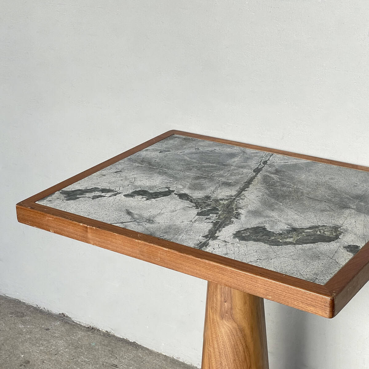 Small Square Marble Top Pedestal Table (75 x 60cm)