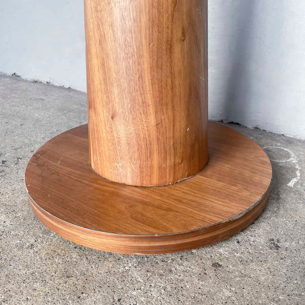 Small Square Marble Top Pedestal Table (75 x 60cm)