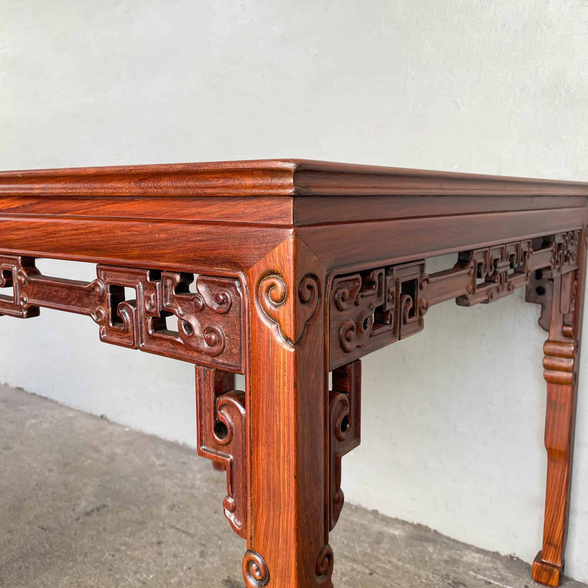 Refurbished China Club Hardwood Table