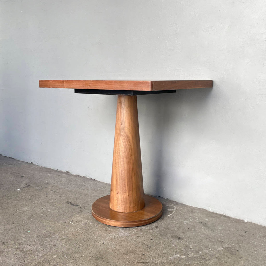 Small Square Marble Top Pedestal Table (75 x 60cm)