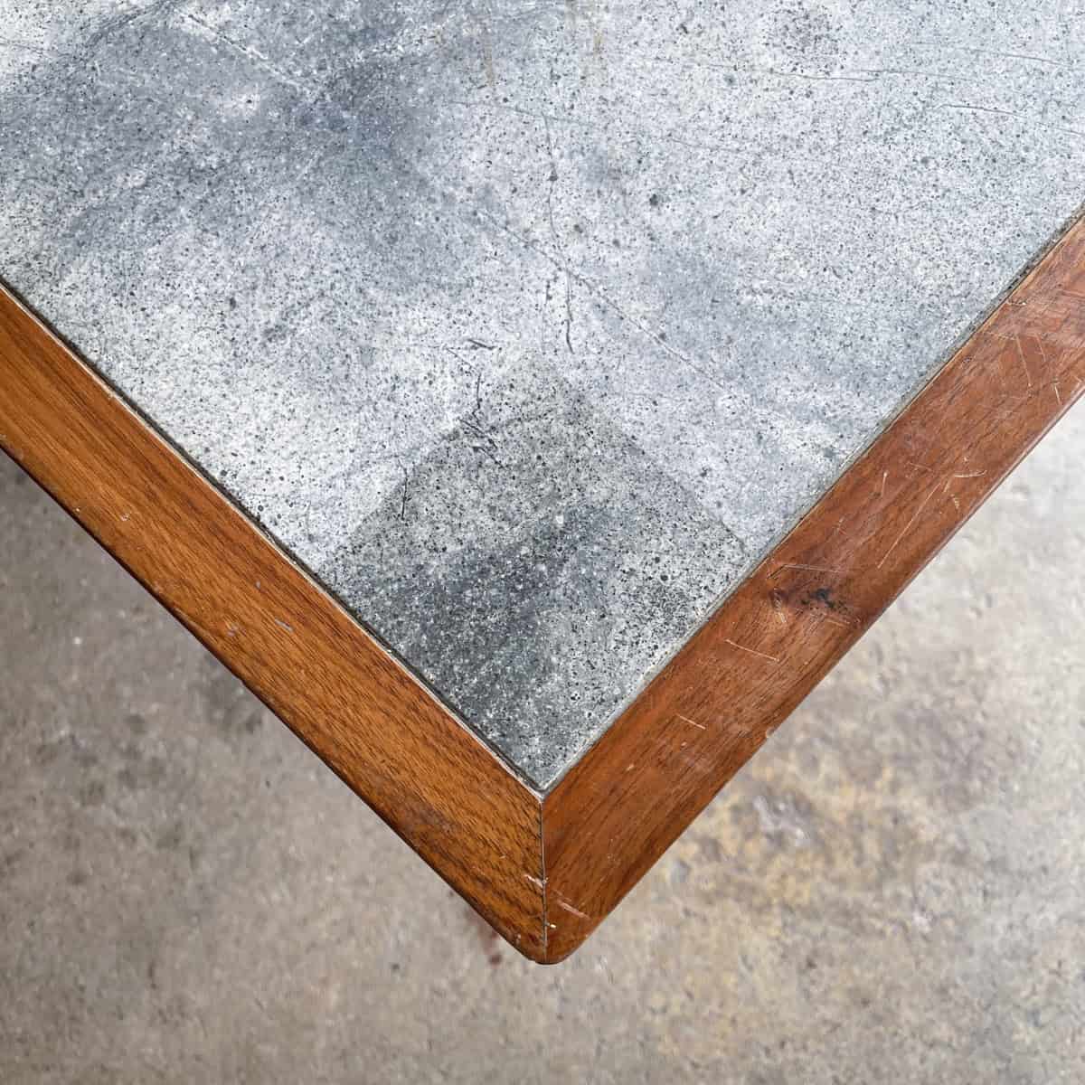 Small Square Marble Top Pedestal Table (75 x 60cm)