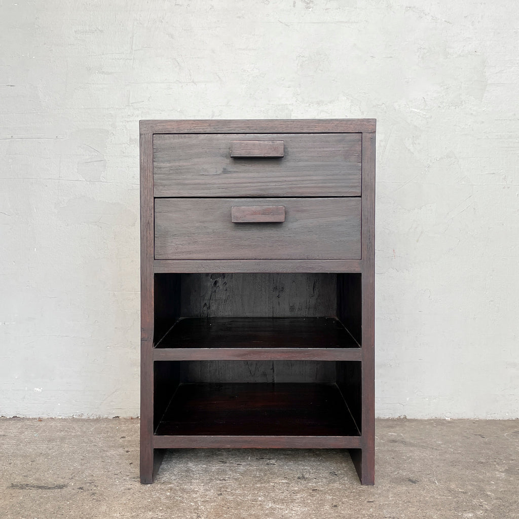 Solid Teak Dark Brown Side Table