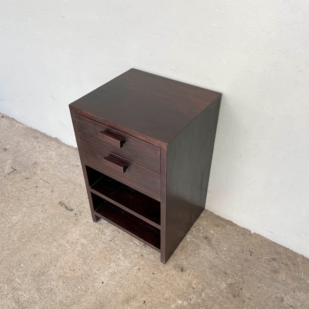 Solid Teak Dark Brown Side Table