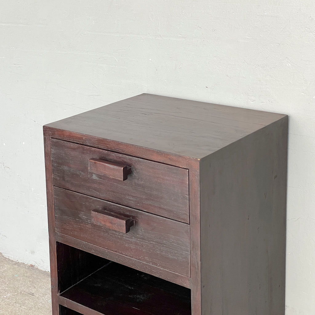 Solid Teak Dark Brown Side Table