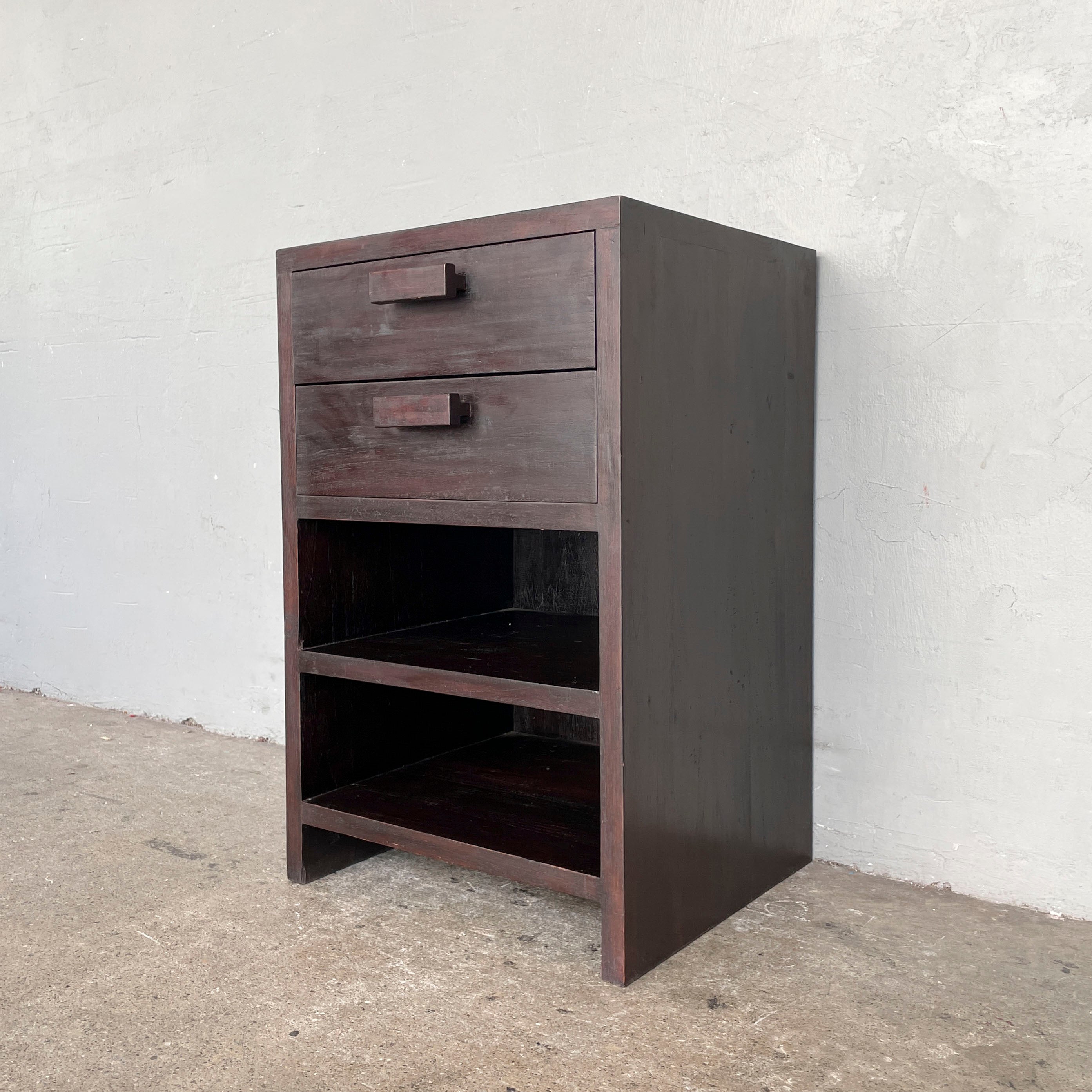 Solid Teak Dark Brown Side Table