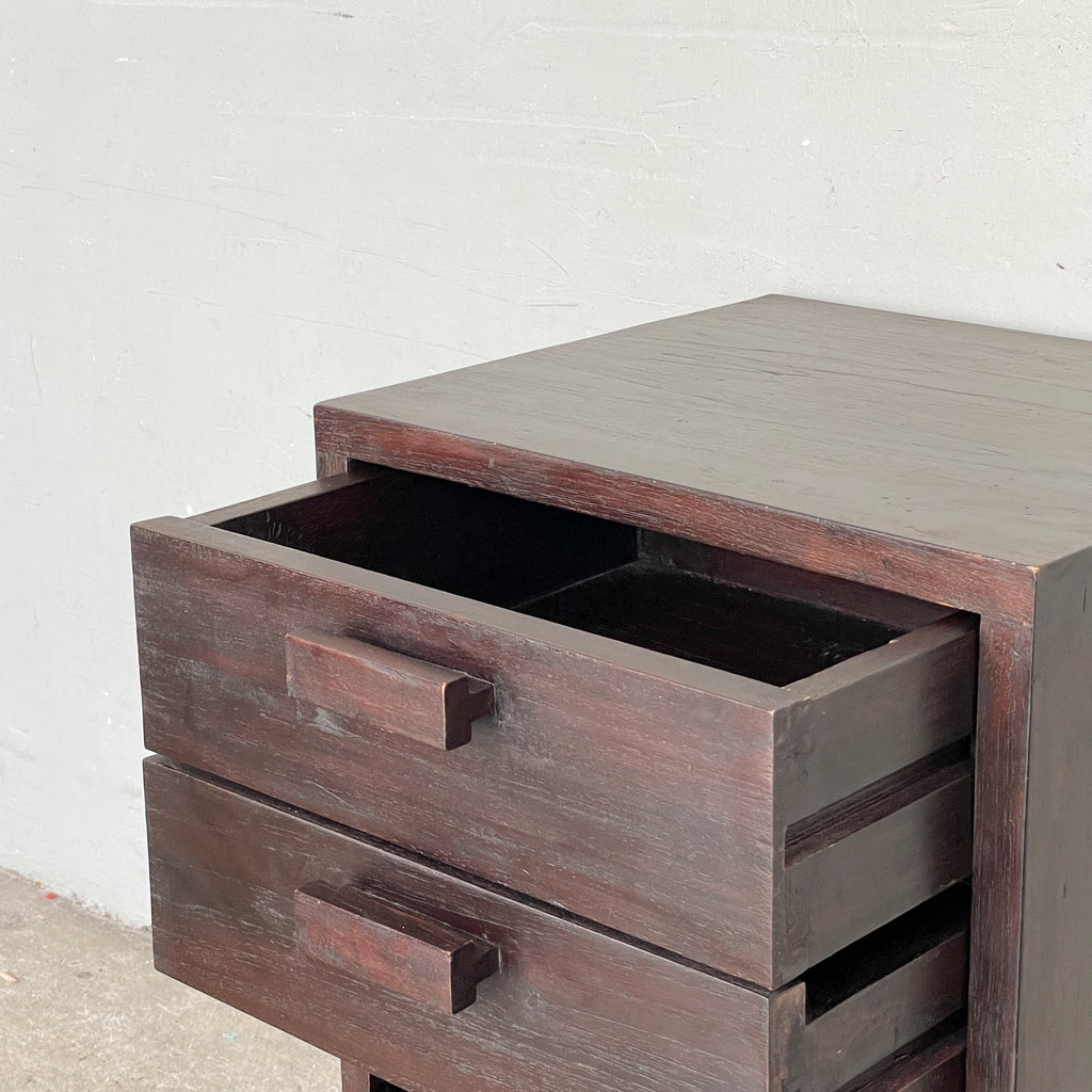Solid Teak Dark Brown Side Table