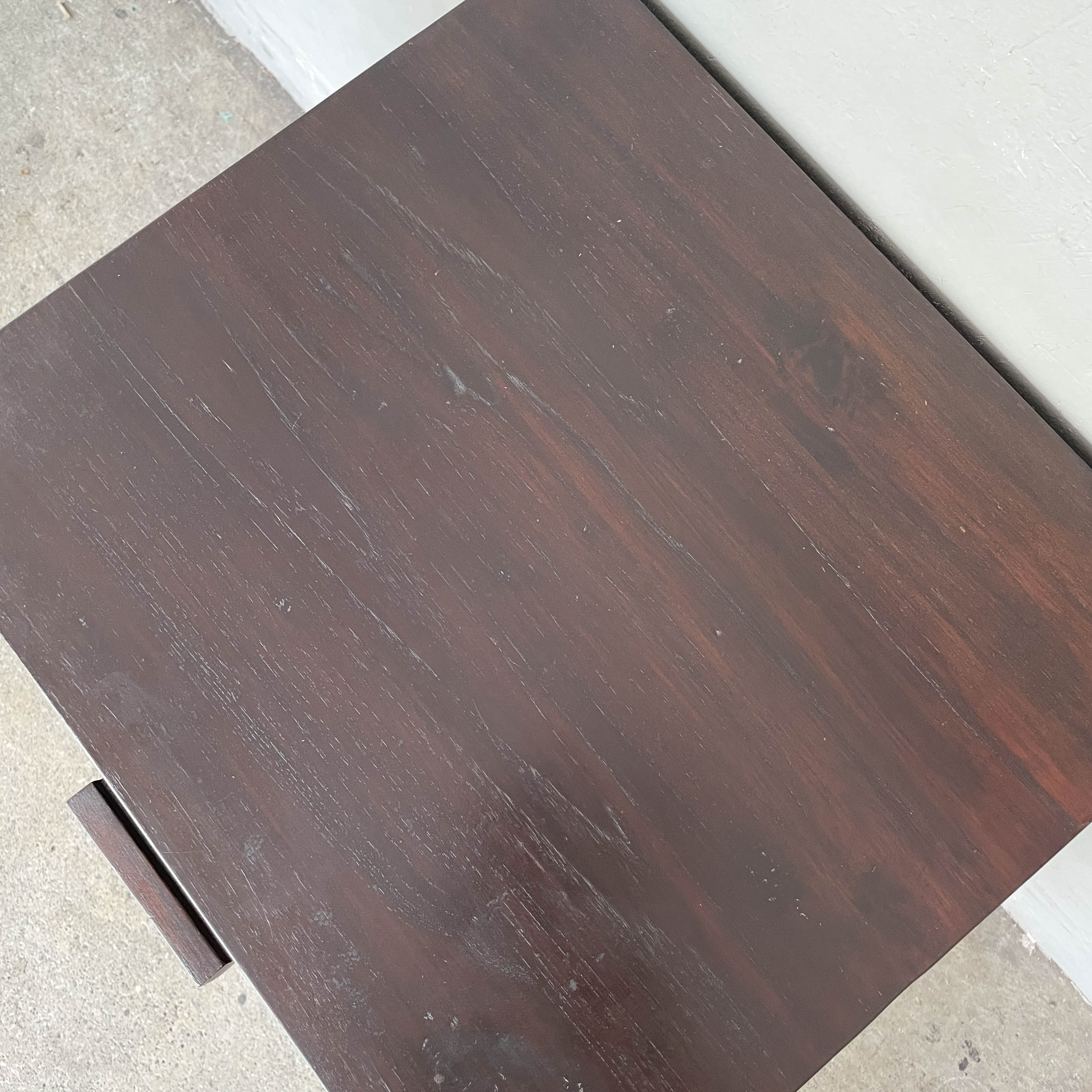 Solid Teak Dark Brown Side Table
