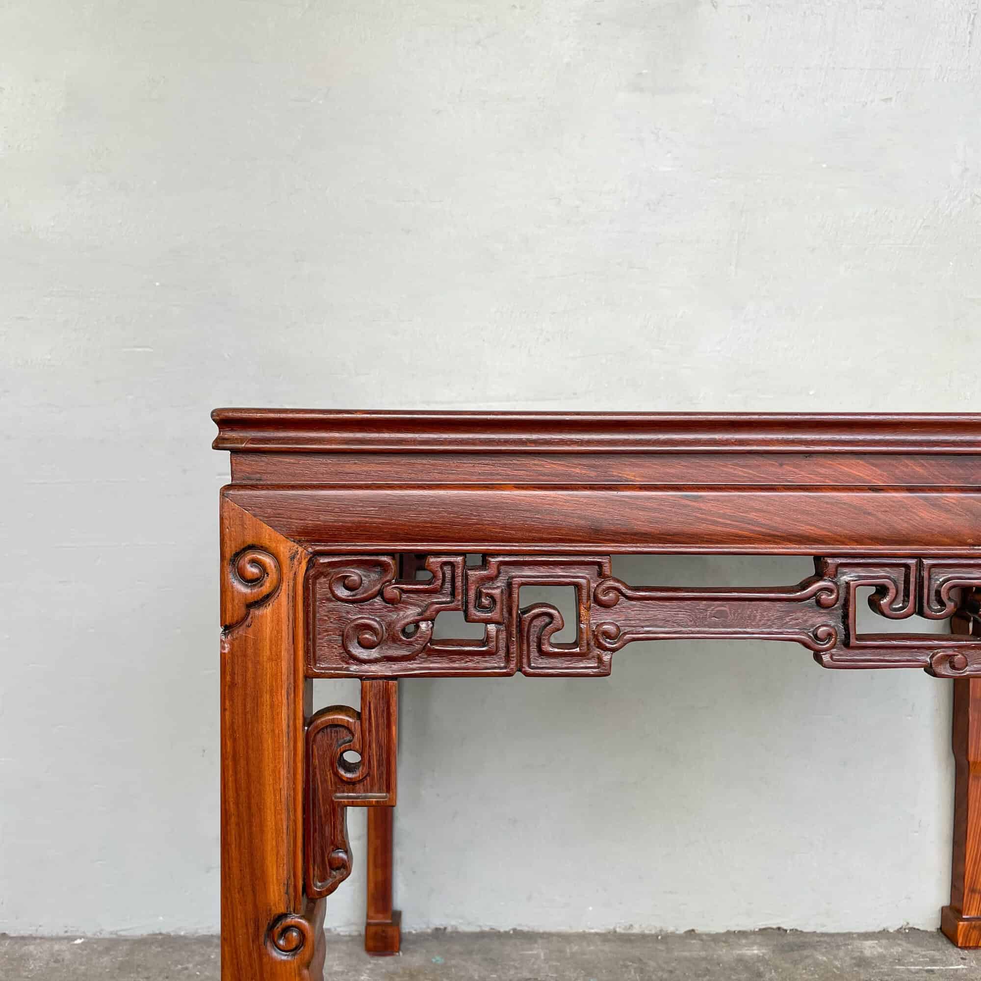 Refurbished China Club Hardwood Table