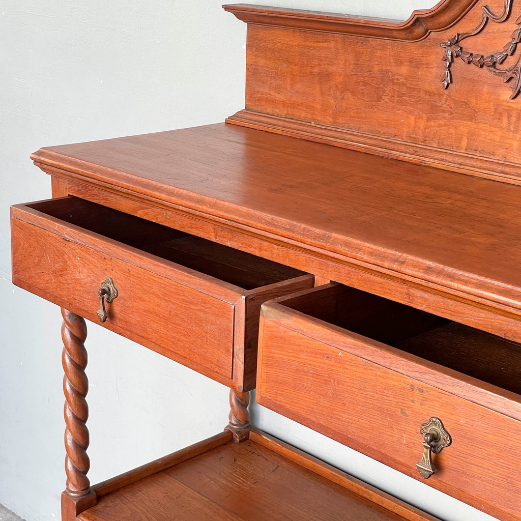 Vintage Colonial Sideboard with Barley Twist Supports