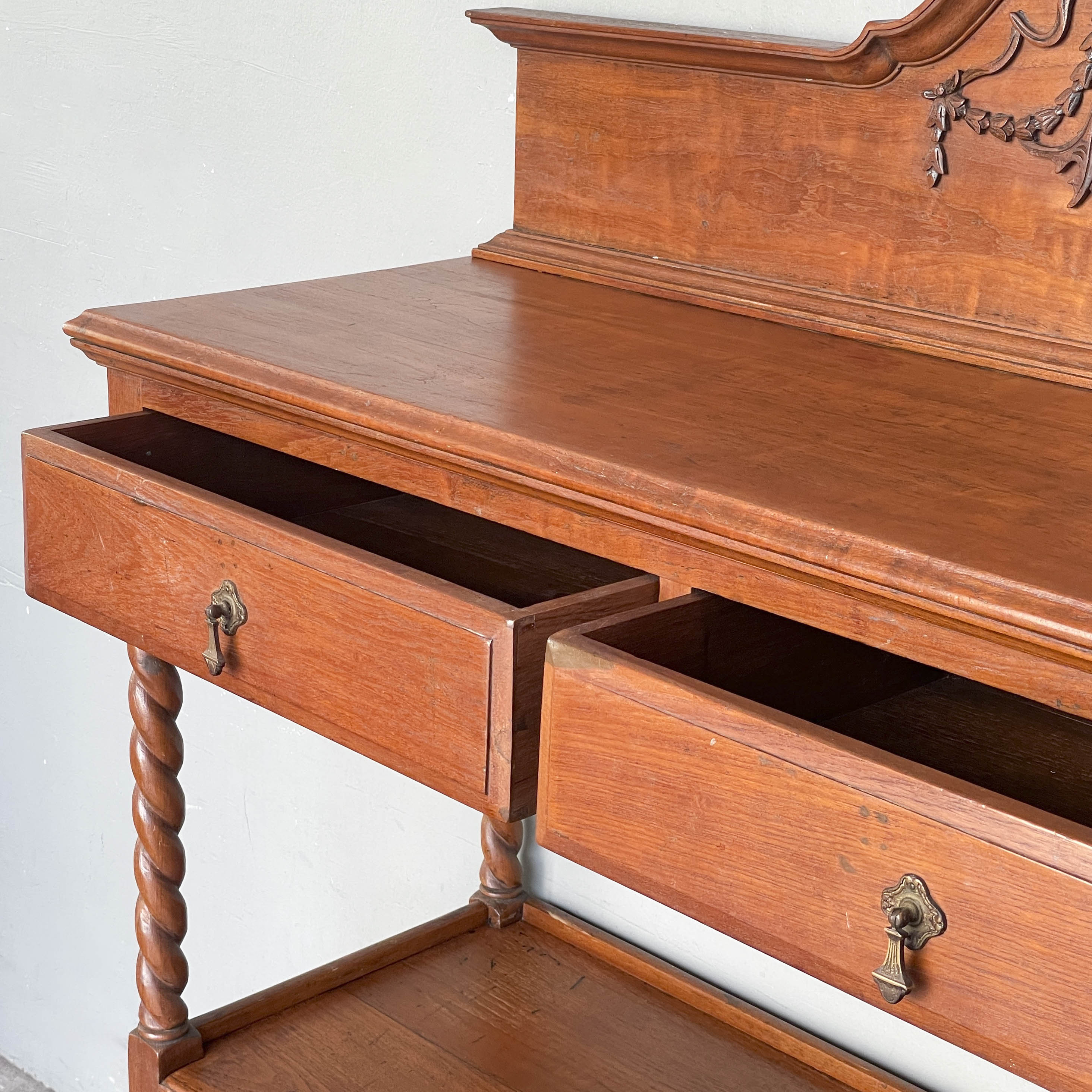 Vintage Colonial Sideboard with Barley Twist Supports