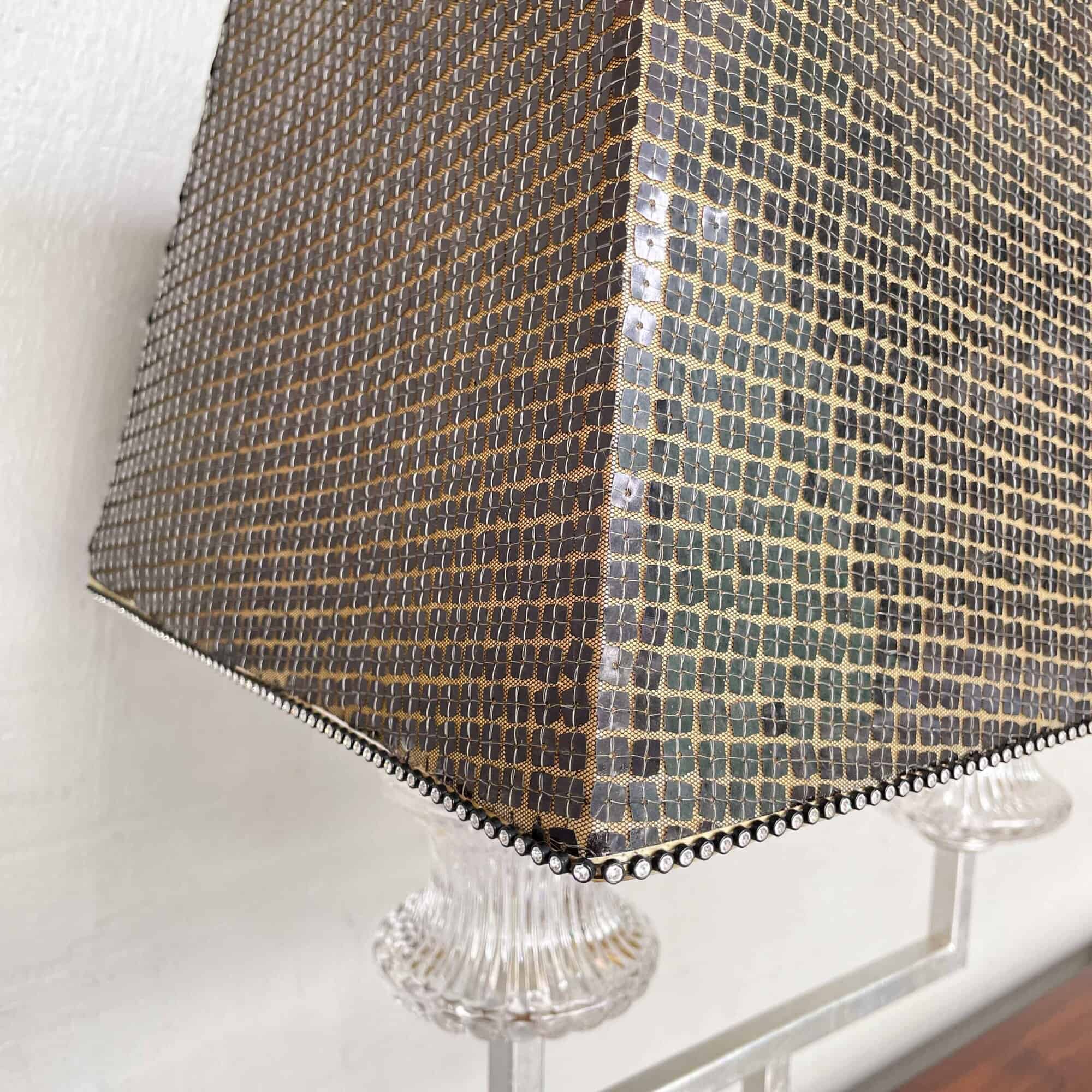 Crystal "Candelabra" Table Lamp with Sequin Shade