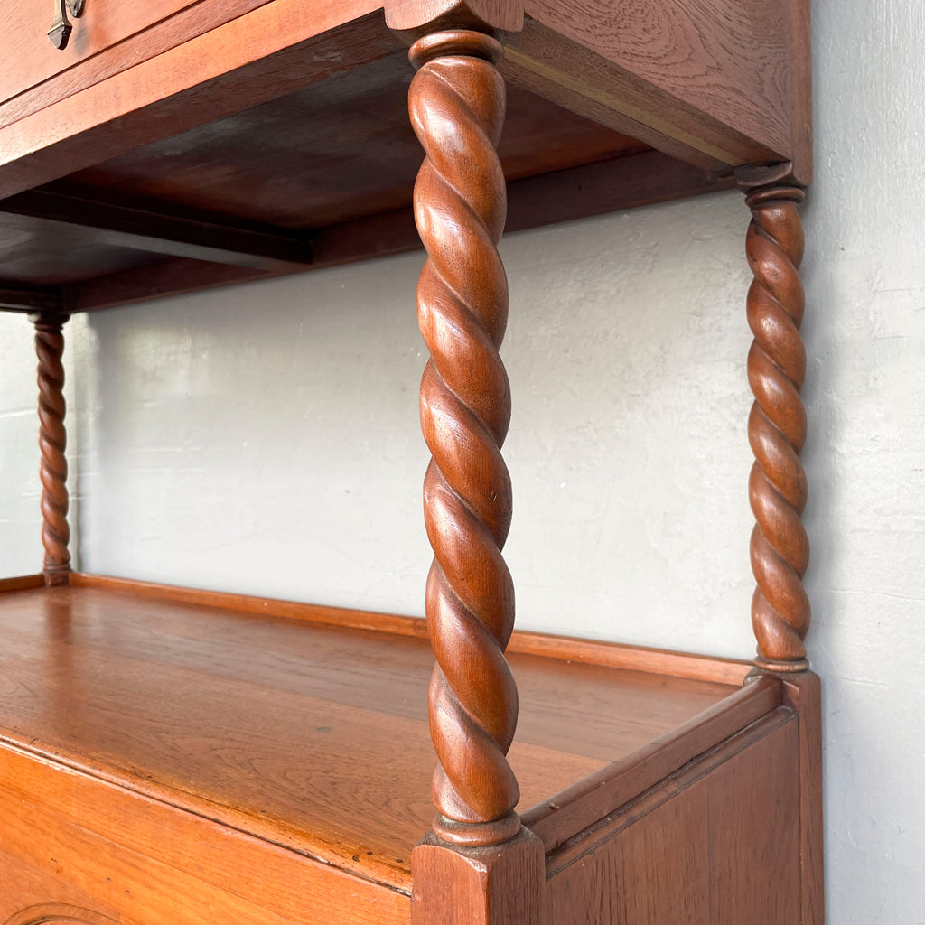 Vintage Colonial Sideboard with Barley Twist Supports