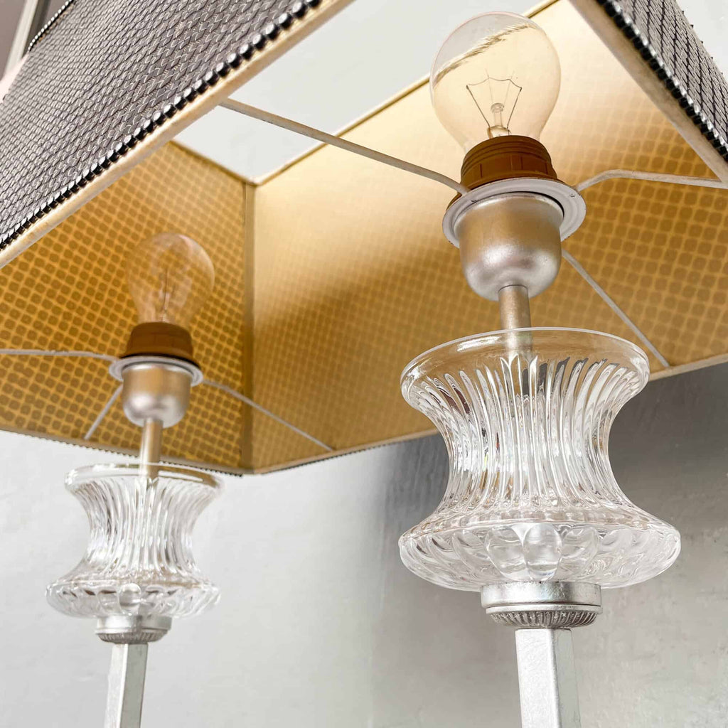 Crystal "Candelabra" Table Lamp with Sequin Shade