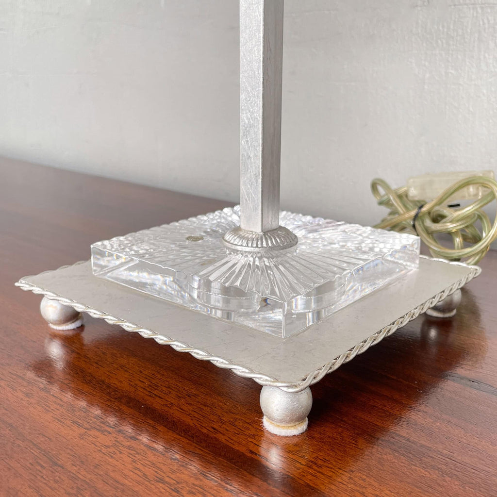 Crystal "Candelabra" Table Lamp with Sequin Shade