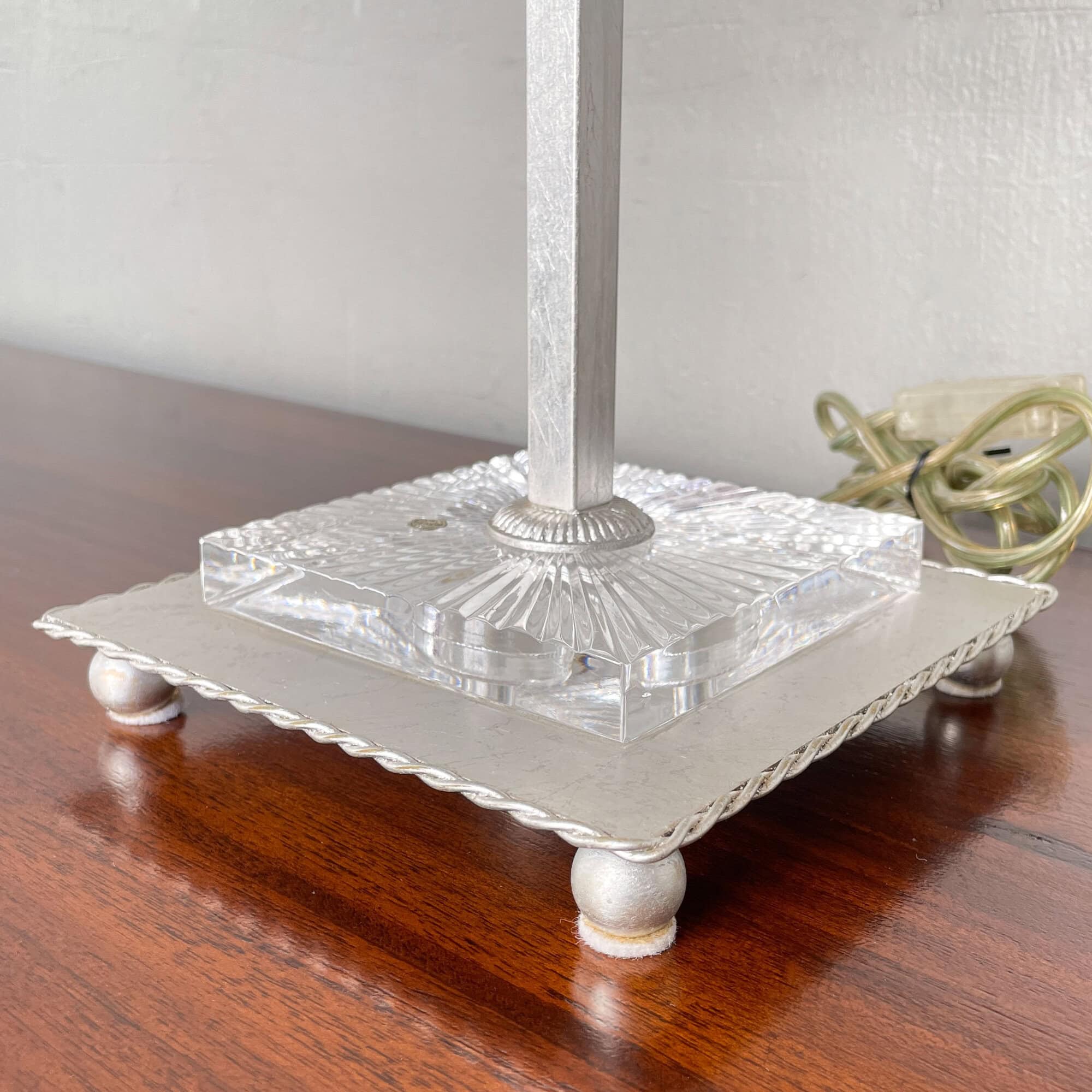Crystal "Candelabra" Table Lamp with Sequin Shade