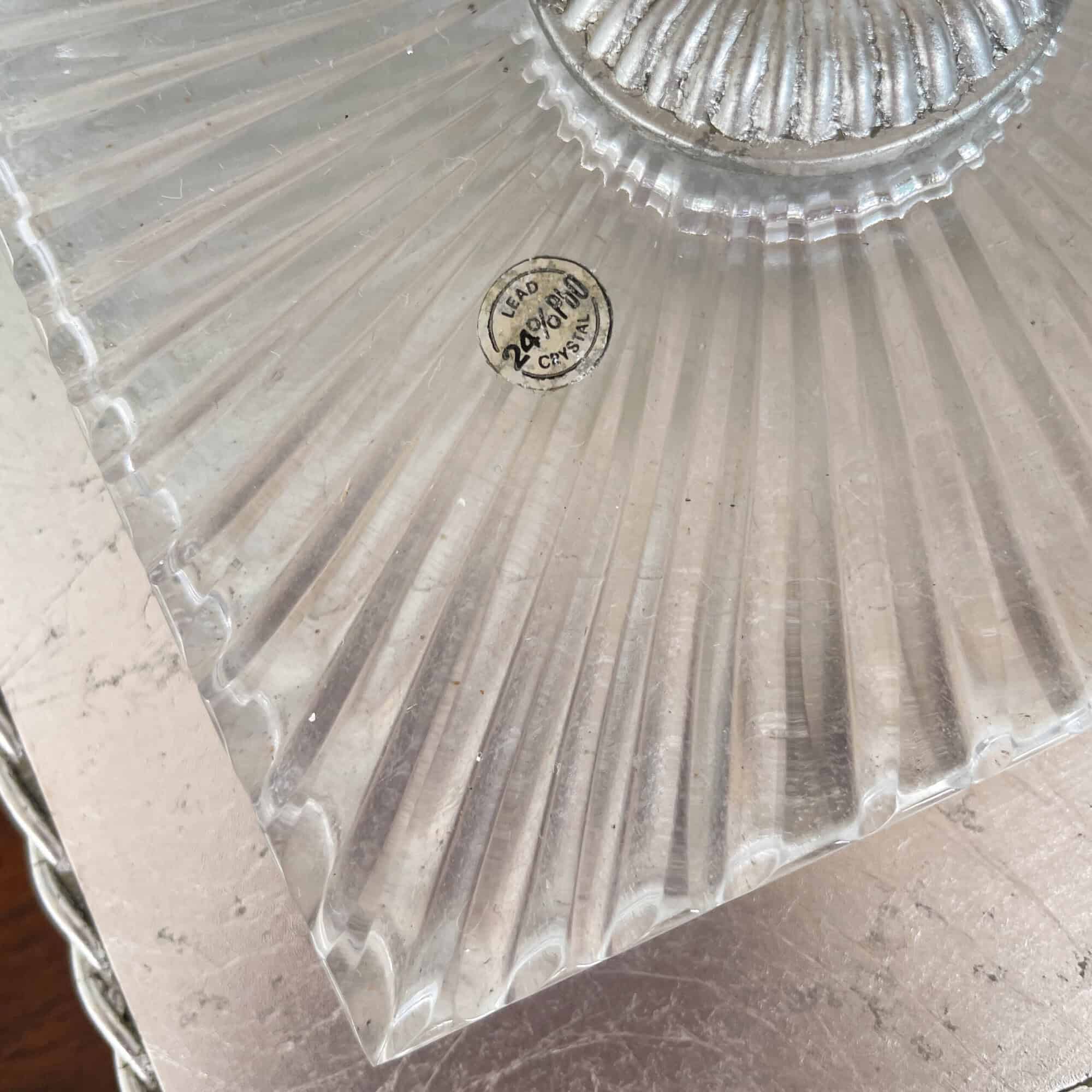 Crystal "Candelabra" Table Lamp with Sequin Shade