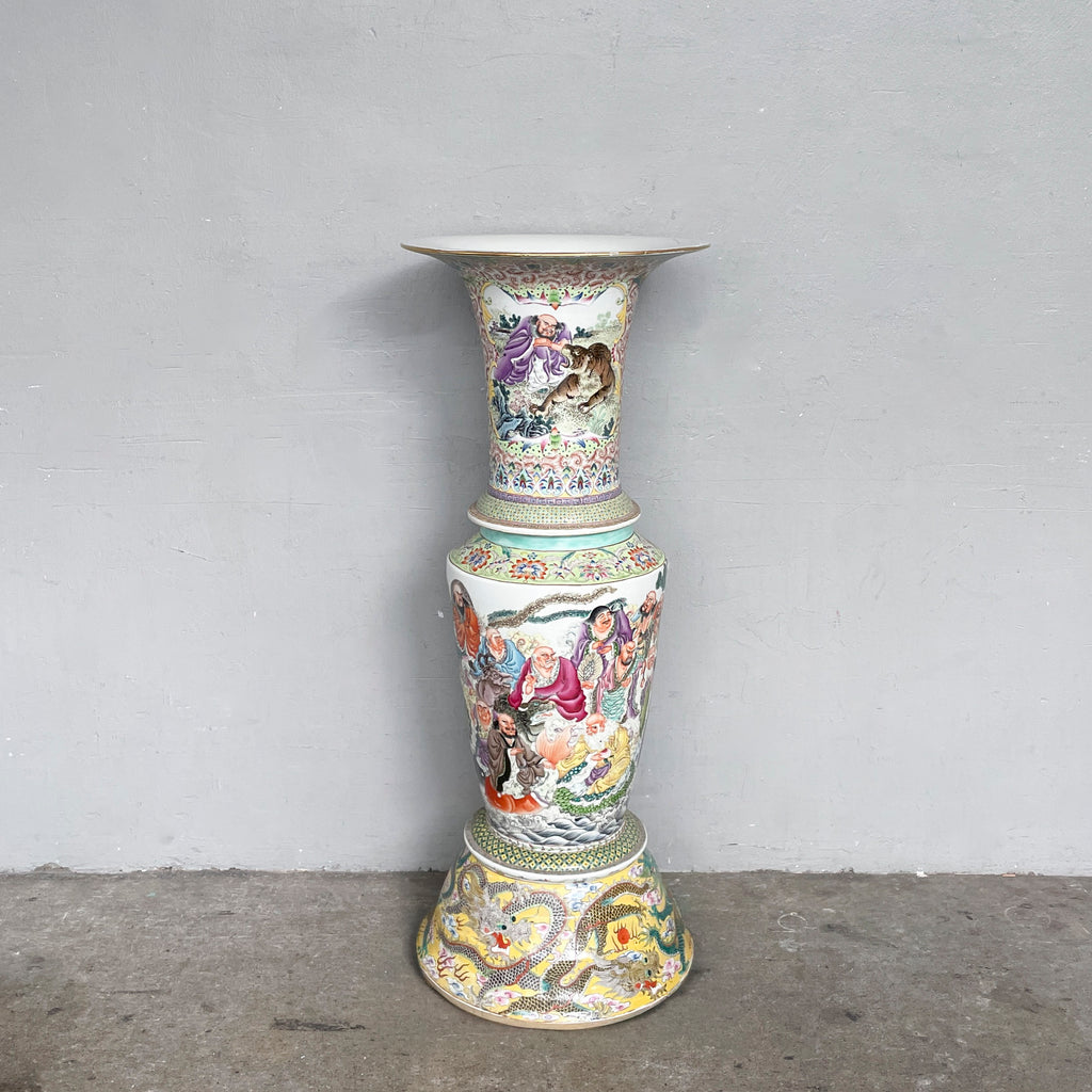 Chinese Porcelain Floor Vase with Base