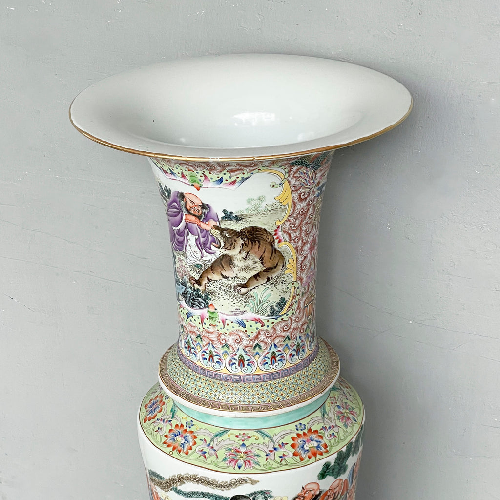 Chinese Porcelain Floor Vase with Base