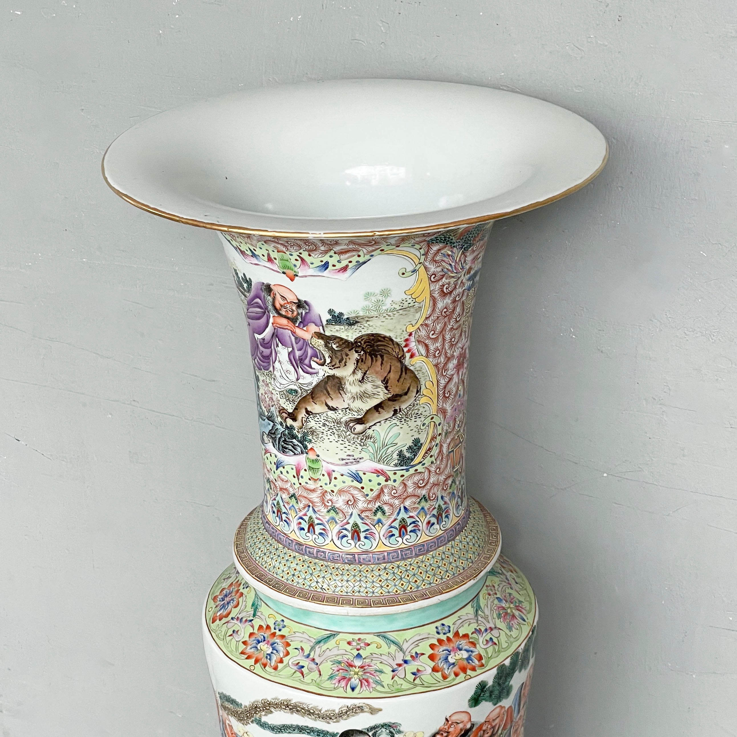 Chinese Porcelain Floor Vase with Base