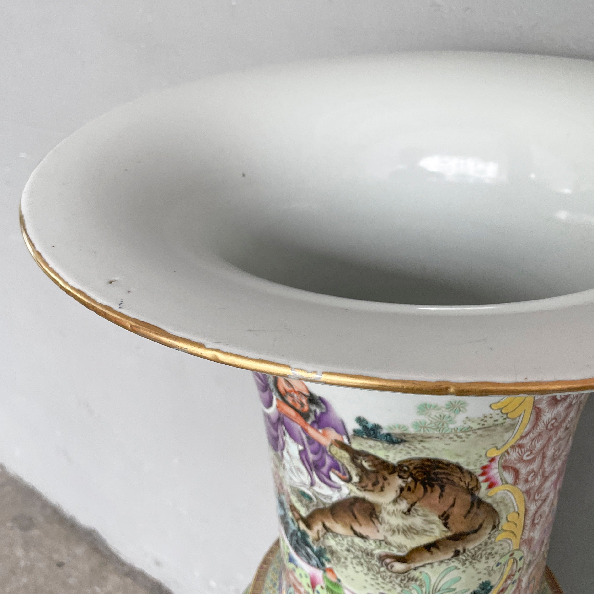 Chinese Porcelain Floor Vase with Base