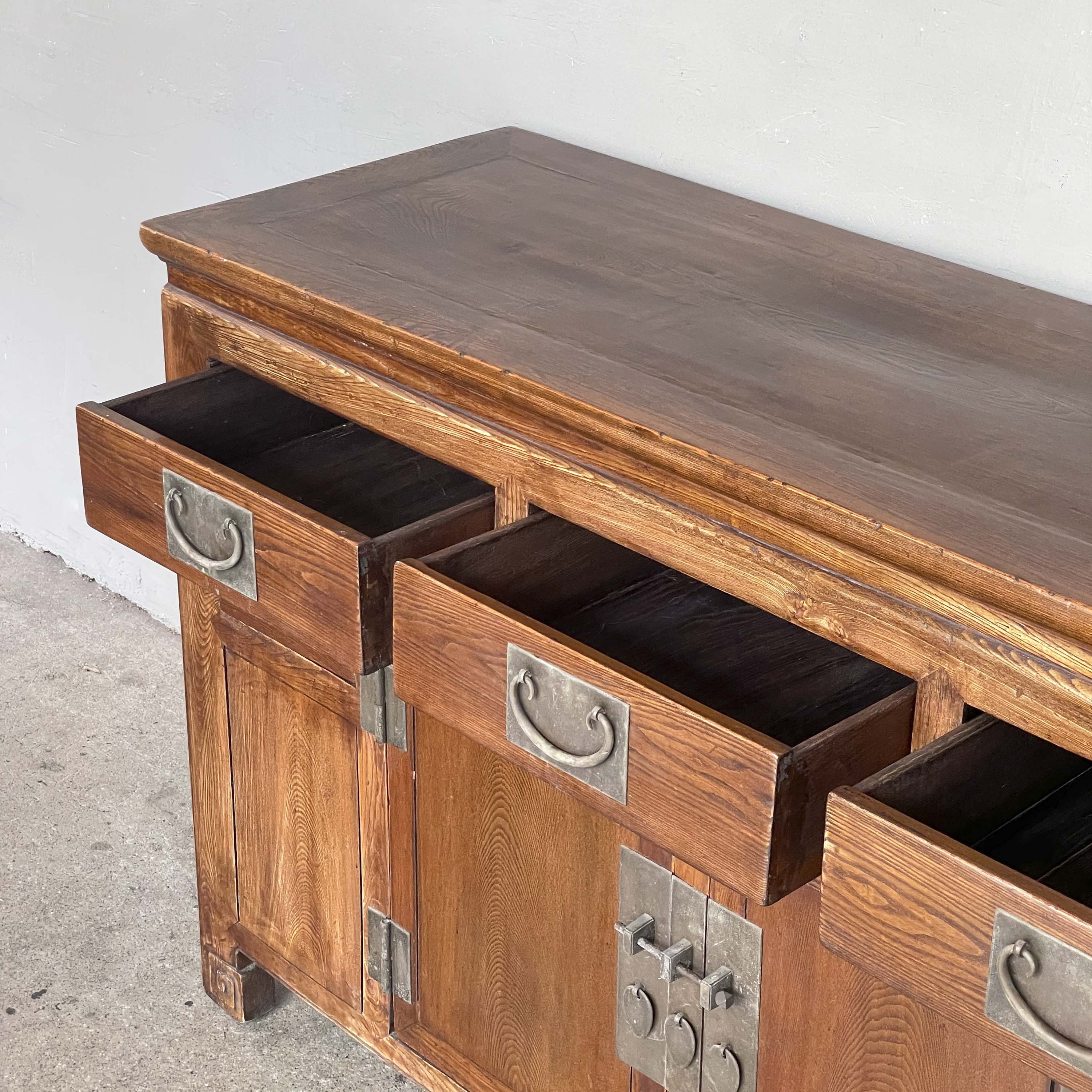 Chinese-Style Elm Sideboard