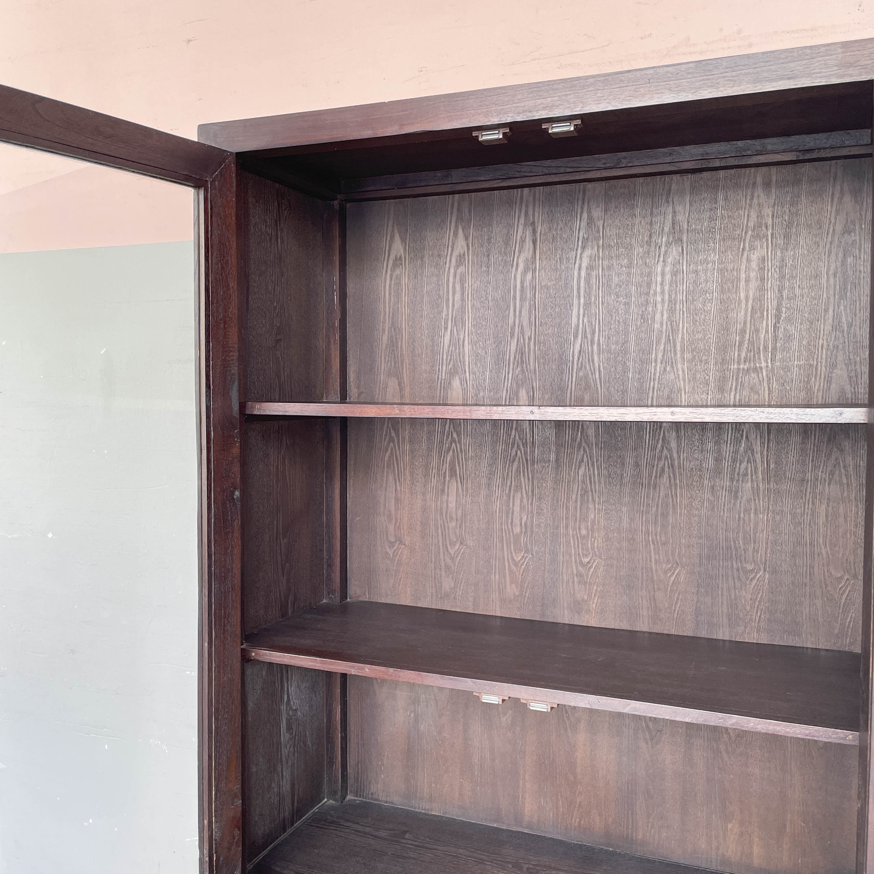 Solid Wood Cabinet with Glass Doors