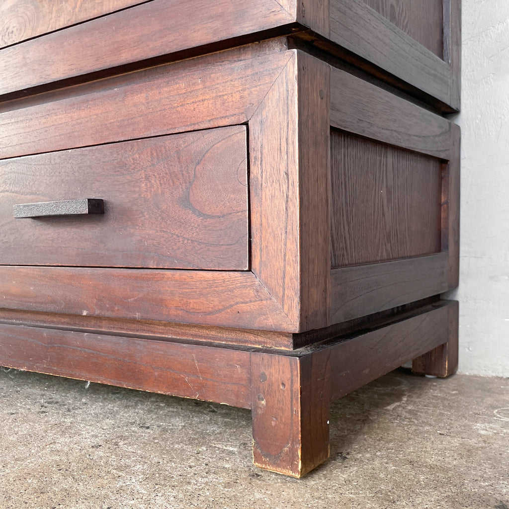 Solid Wood Cabinet with Glass Doors