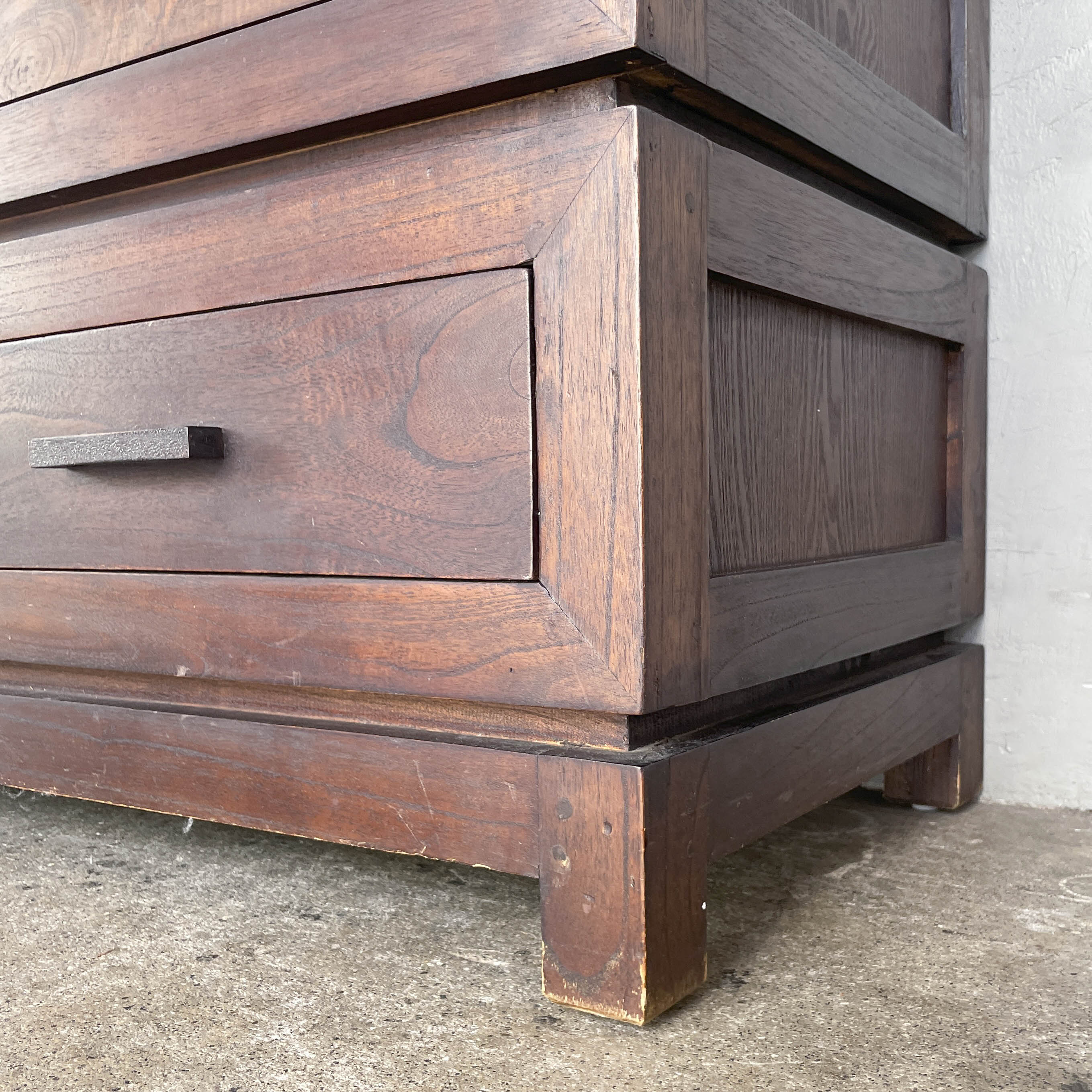 Solid Wood Cabinet with Glass Doors