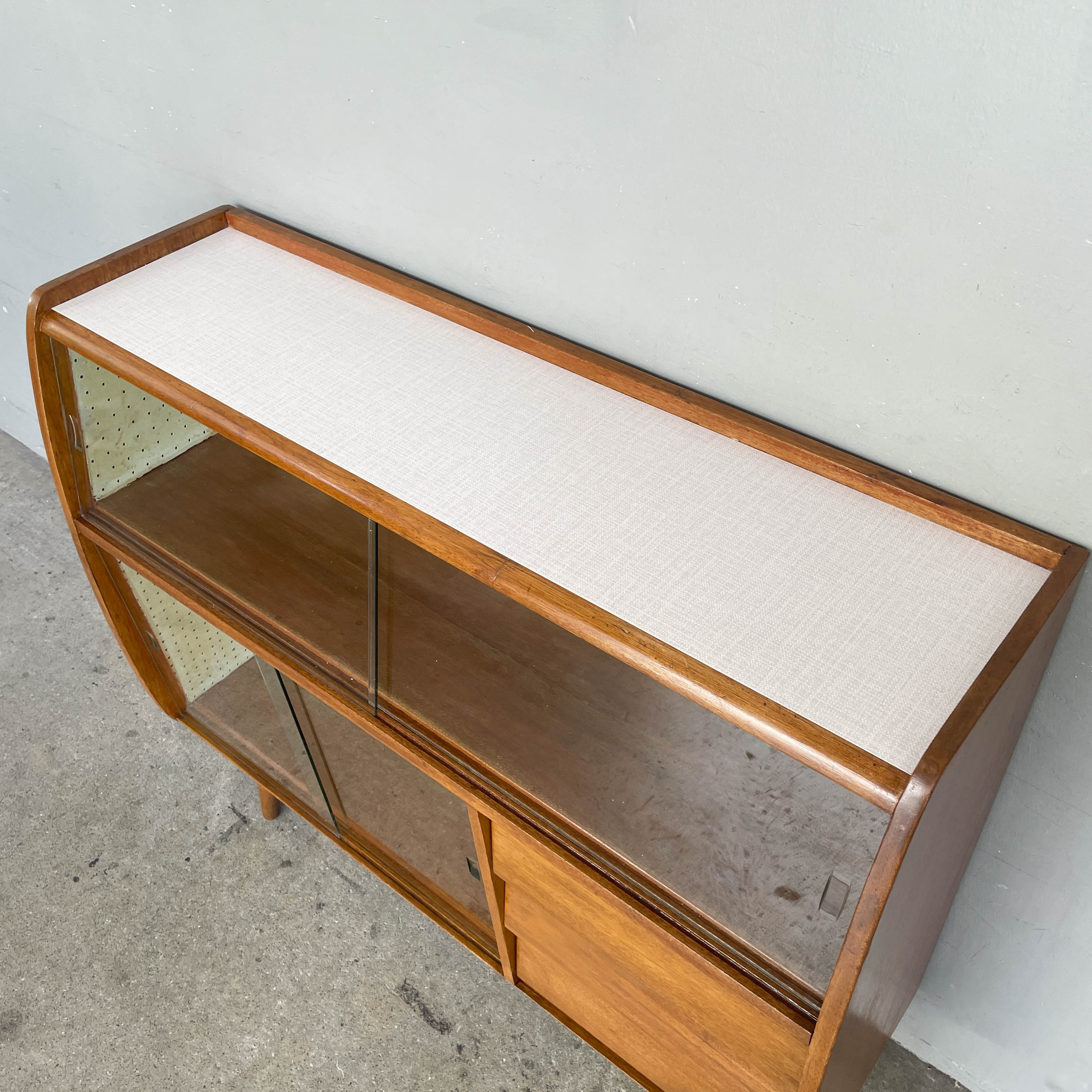 Refurbished Vintage Sideboard with Pegboard Interior