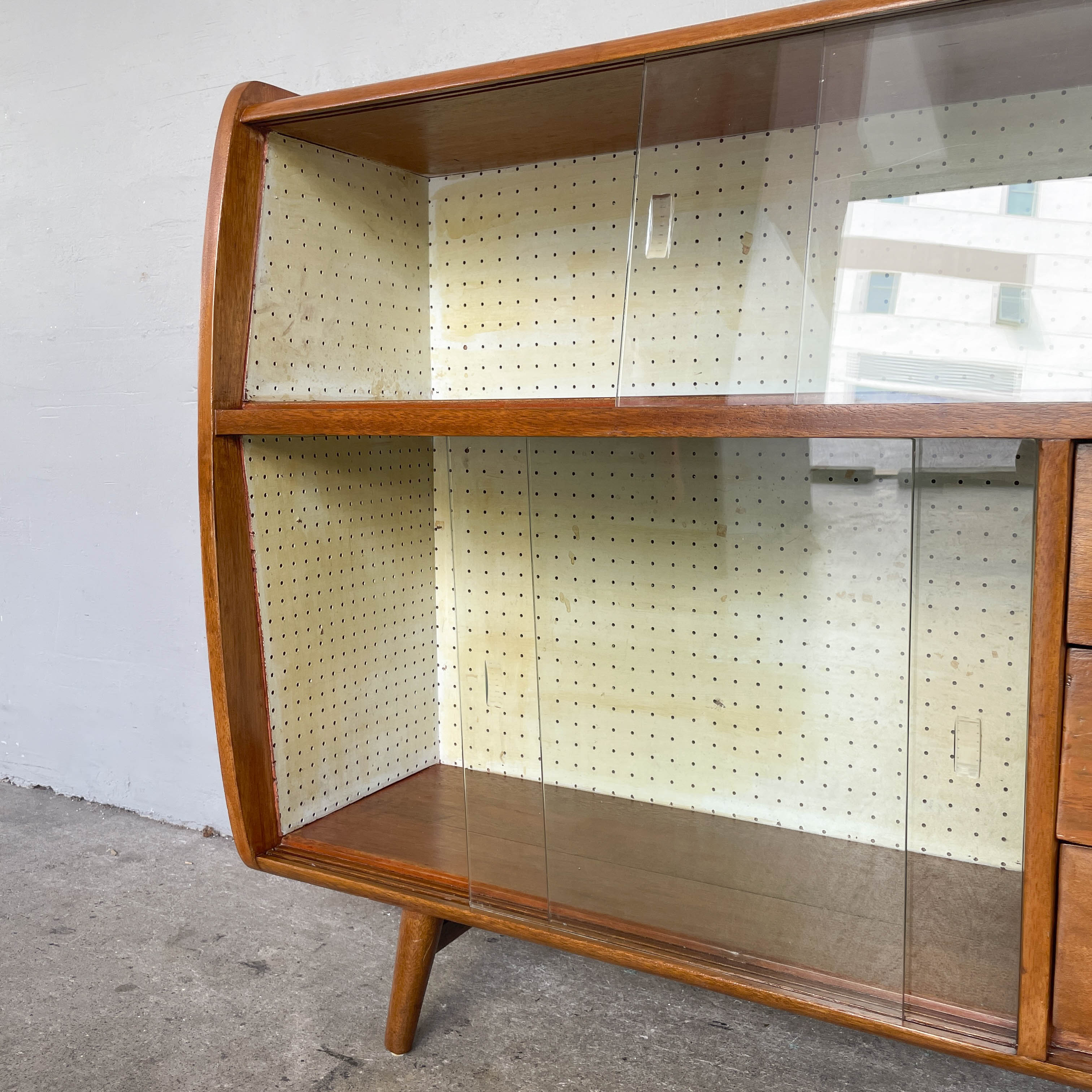 Refurbished Vintage Sideboard with Pegboard Interior