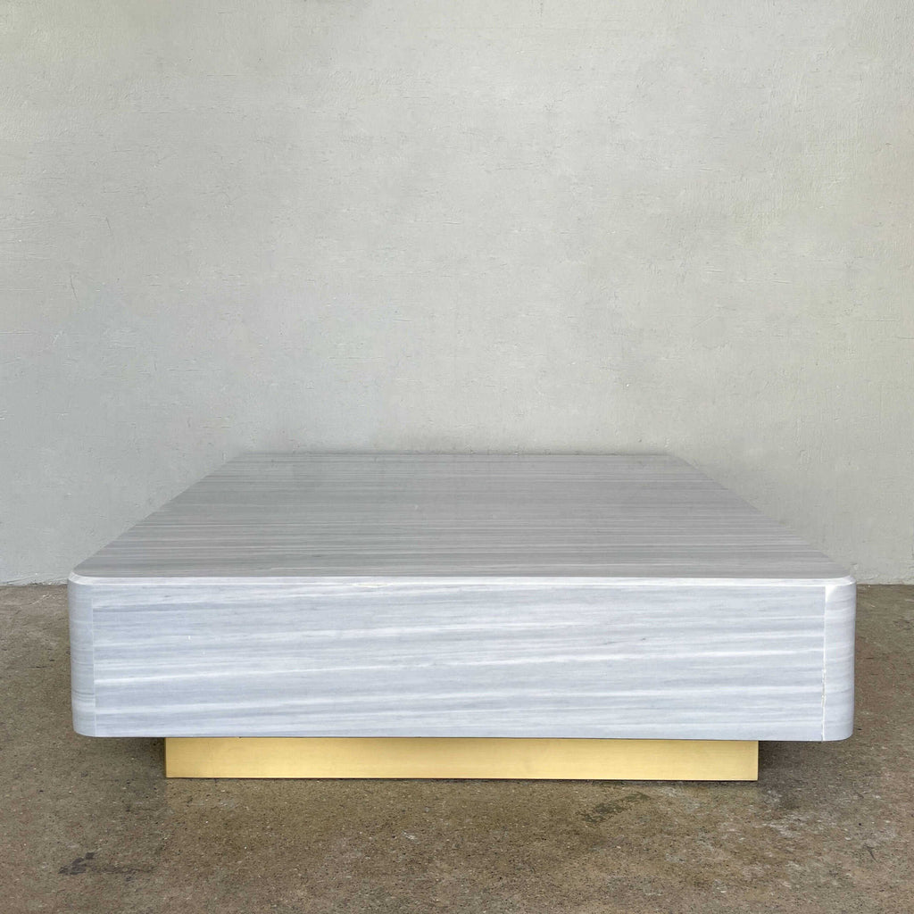 100cm x 100cm Square Grey Marble Coffee Table