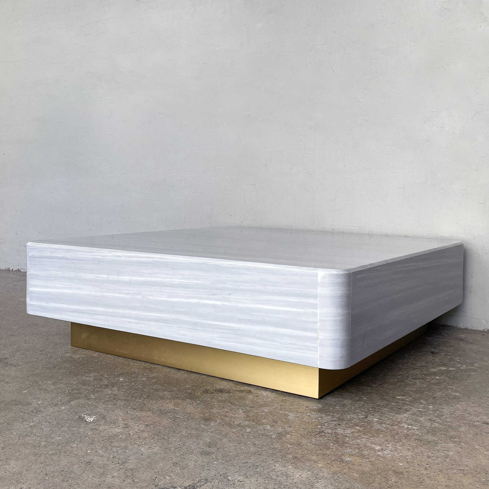 100cm x 100cm Square Grey Marble Coffee Table