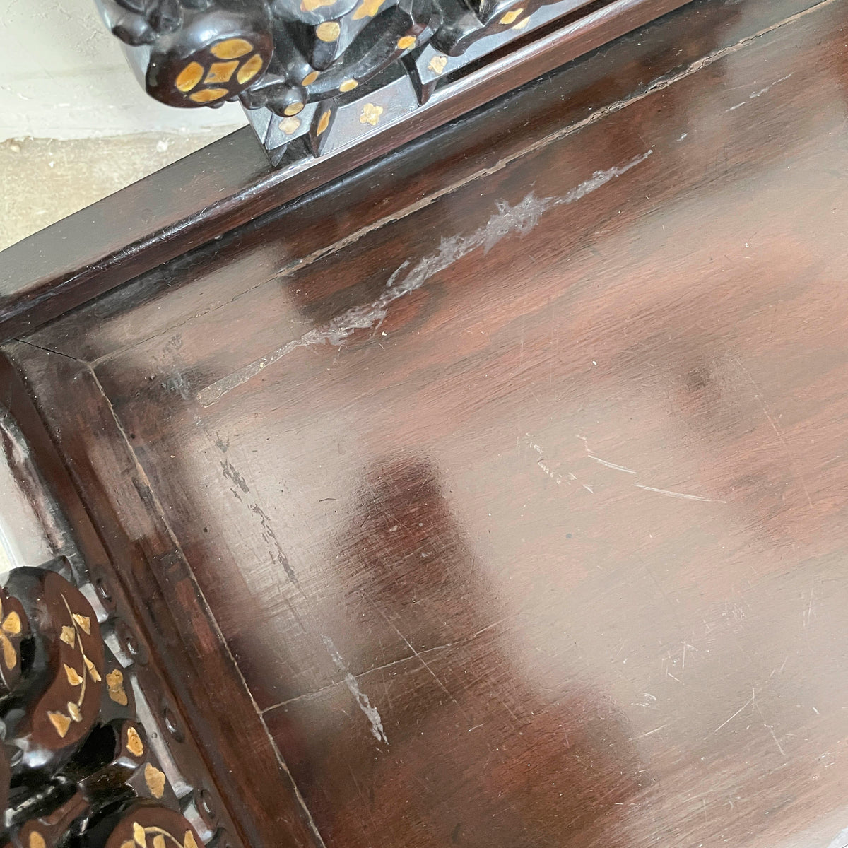 Chinese Blackwood Mother-of-Pearl Armchair Set