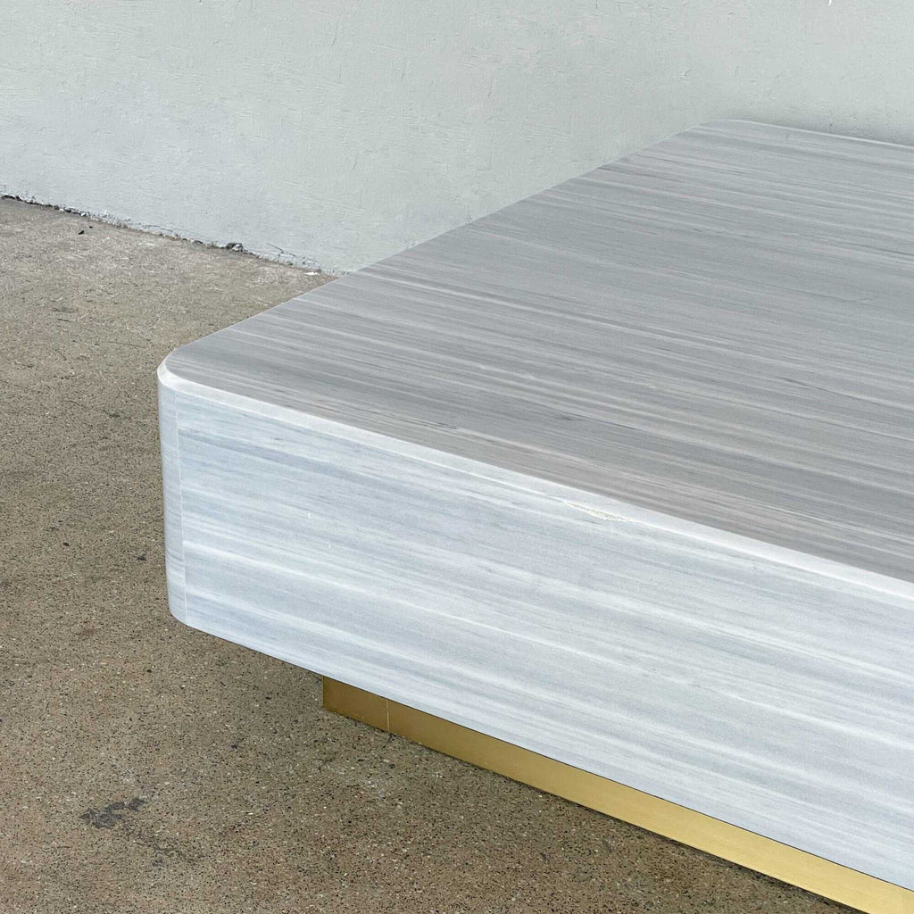 100cm x 100cm Square Grey Marble Coffee Table