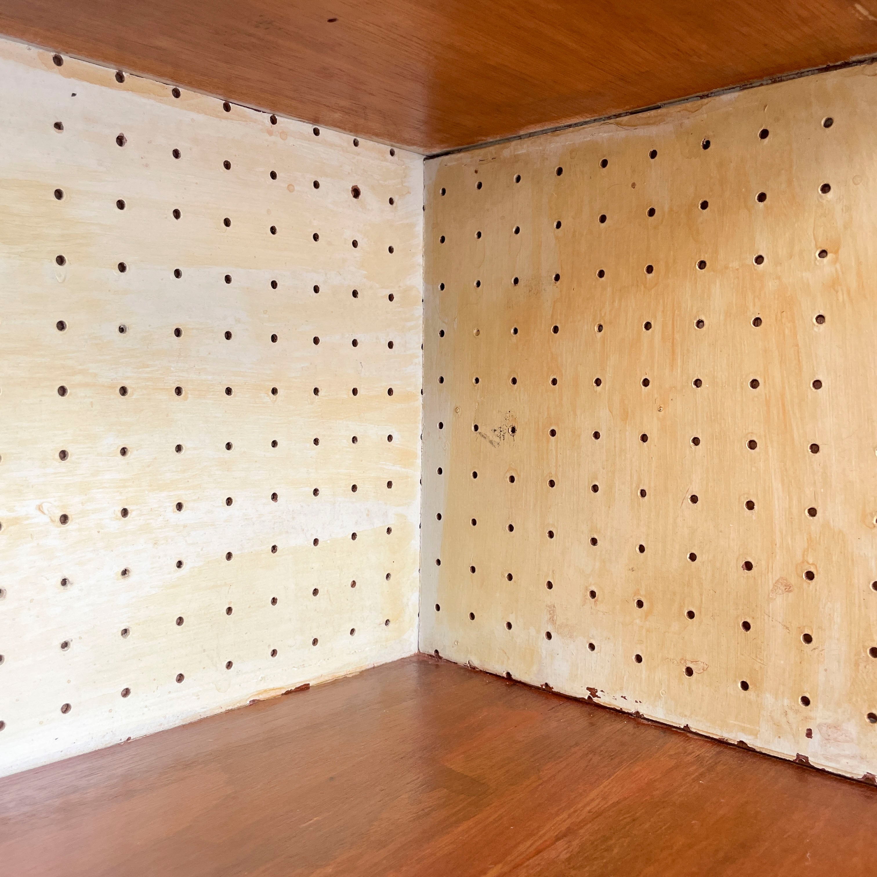 Refurbished Vintage Sideboard with Pegboard Interior
