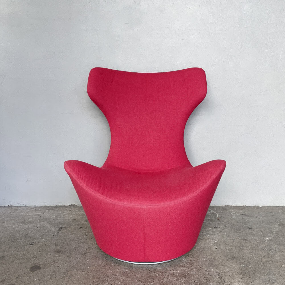 B&B Grande Papilio Swivel Chair in Red