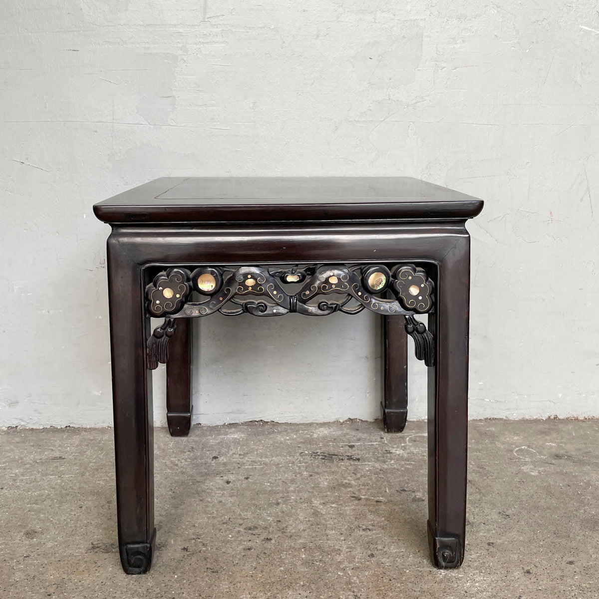 Chinese Blackwood Mother-of-Pearl Armchair Set