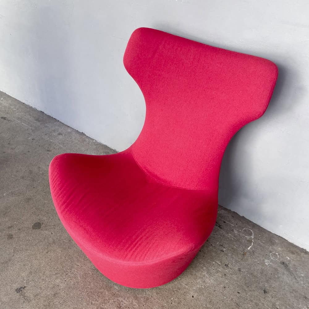 B&B Grande Papilio Swivel Chair in Red