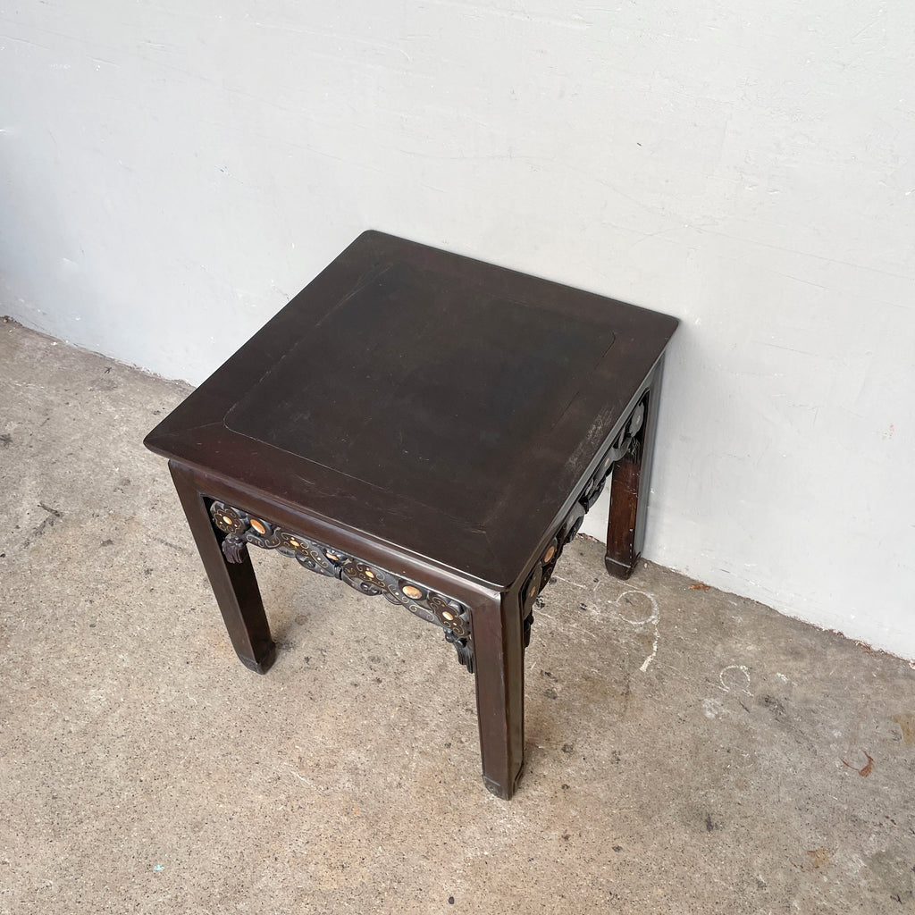 Chinese Blackwood Mother-of-Pearl Armchair Set