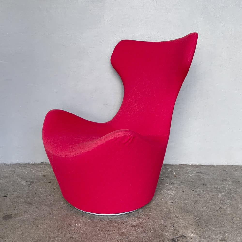 B&B Grande Papilio Swivel Chair in Red