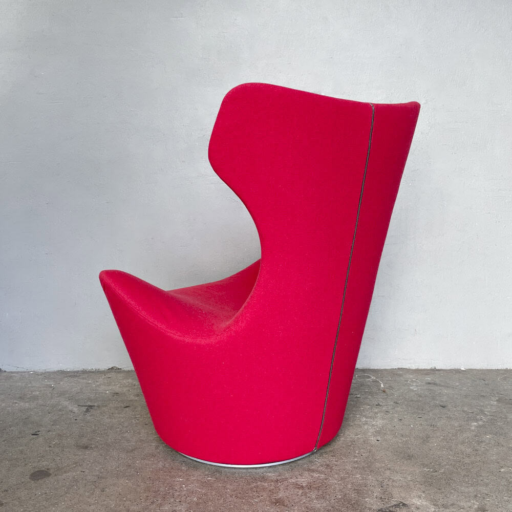 B&B Grande Papilio Swivel Chair in Red