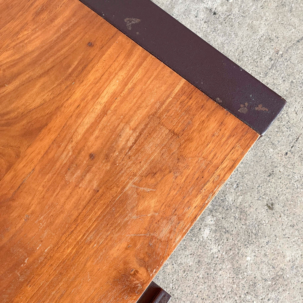 Teak TV Console with Steel Frame