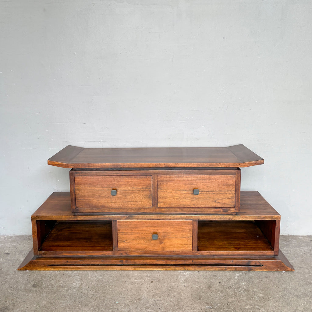Refurbished Tiered Wooden Console
