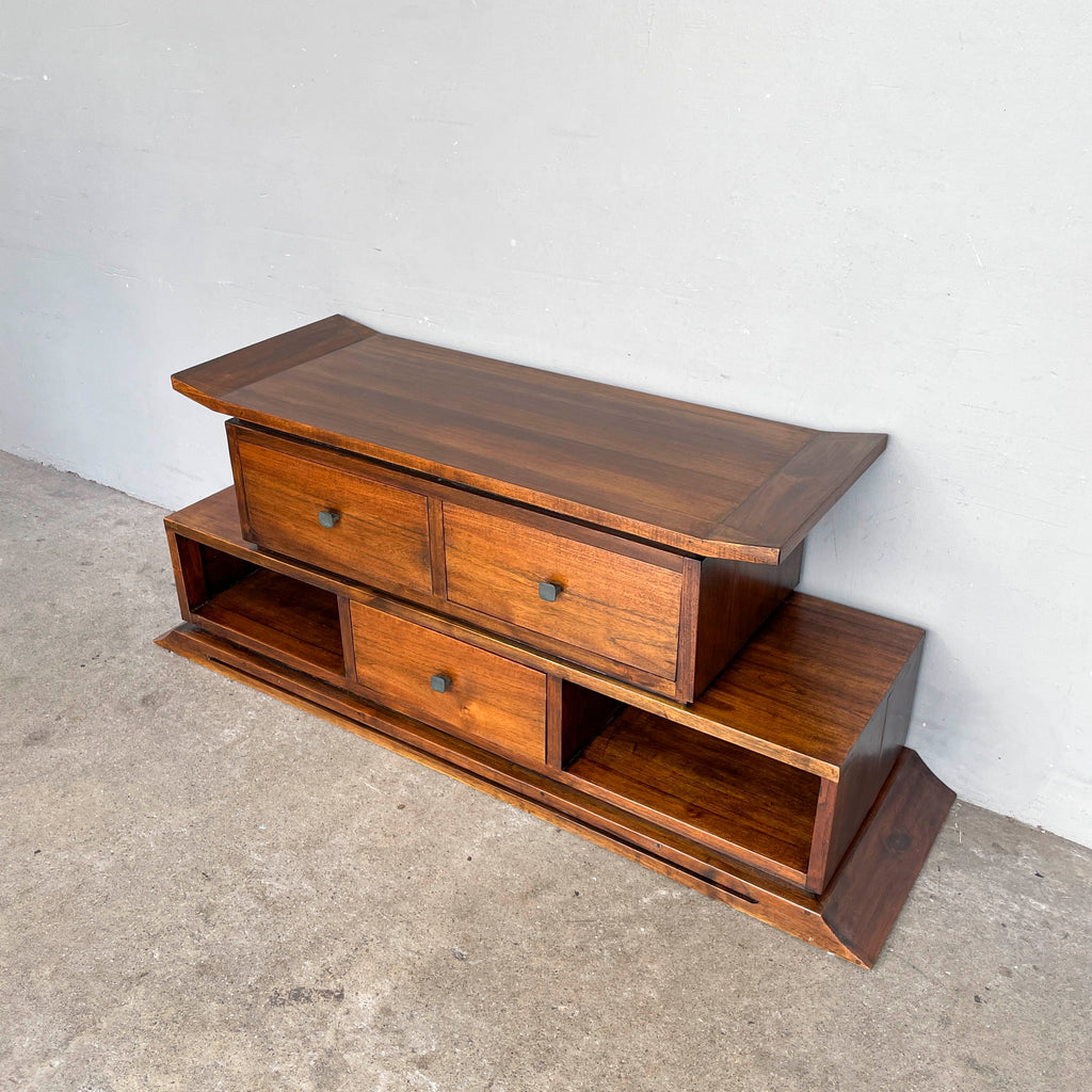 Refurbished Tiered Wooden Console