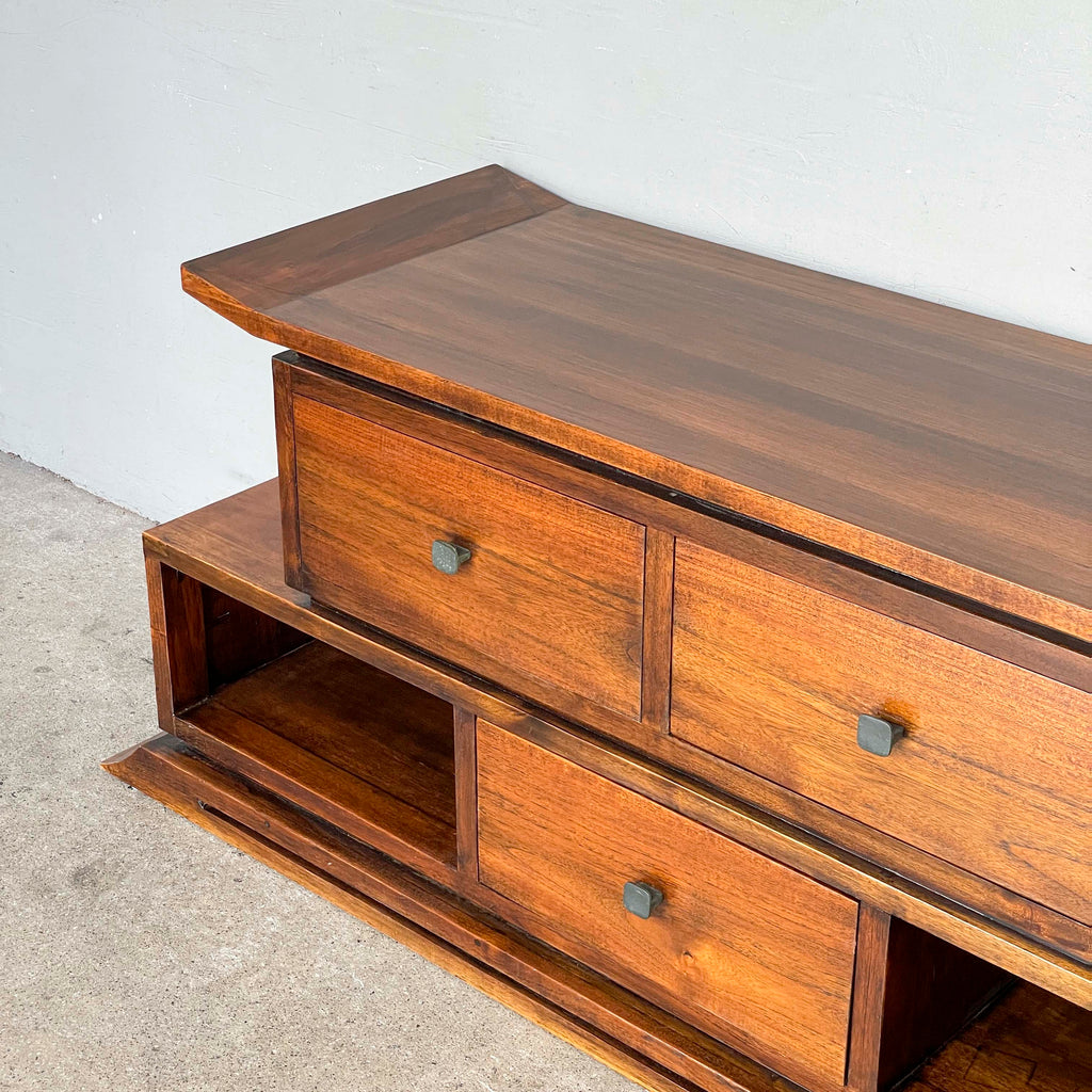 Refurbished Tiered Wooden Console