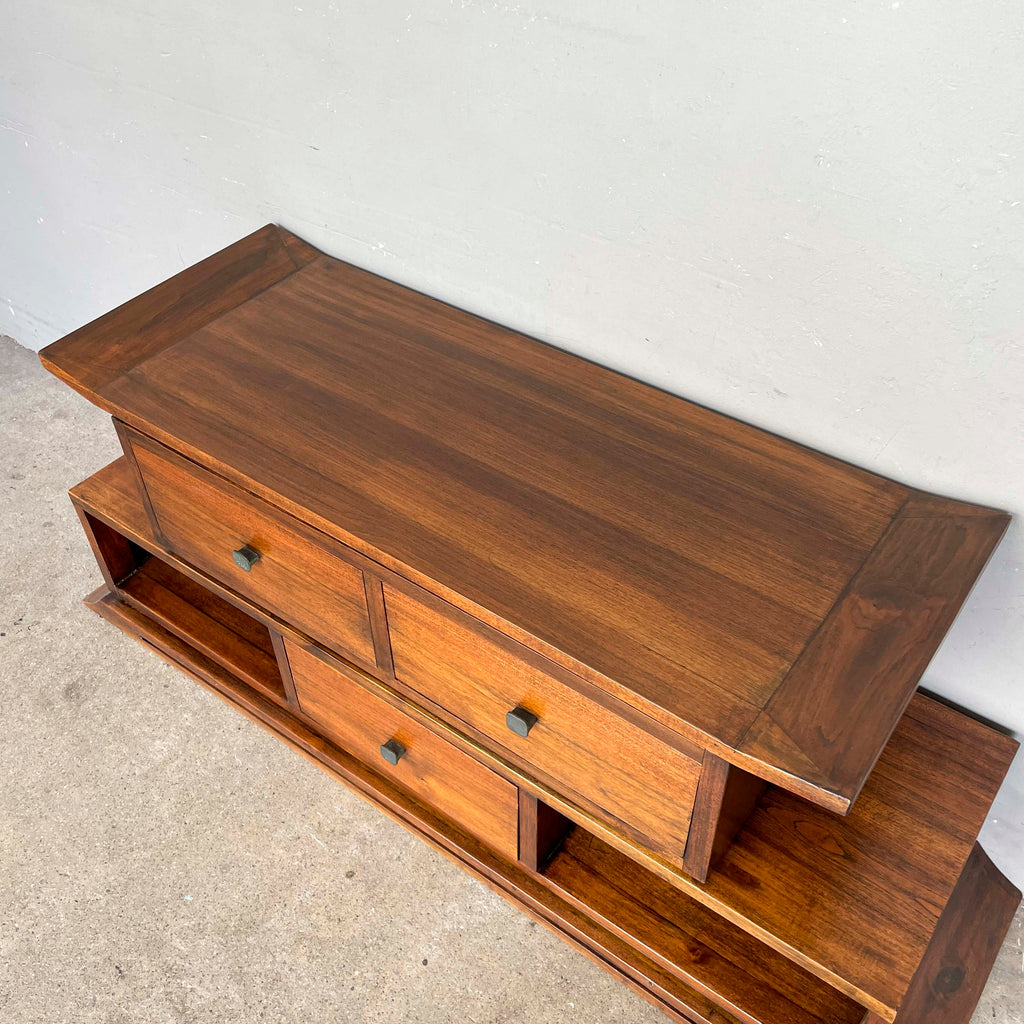 Refurbished Tiered Wooden Console